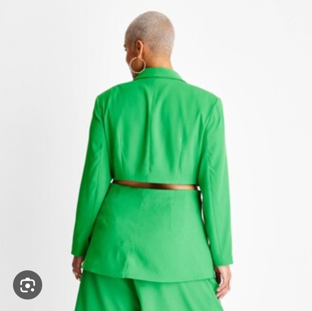 Future Collective Green Blazer - Picture 2 of 6